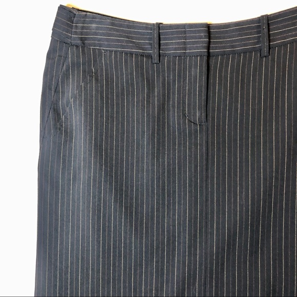 BCBG Max Azria size 0 dark navy blue pinstripe pencil skirt - Picture 8 of 8